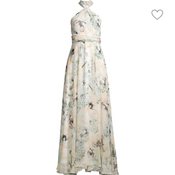 CALVIN KLEIN Floral-Print Halter Maxi Dress, maxi dress, long dress size… - Picture 1 of 10